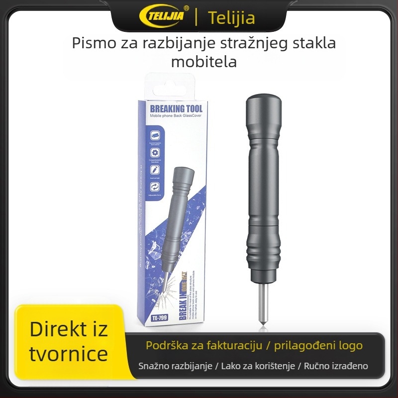 Rastavljanje stražnje školjke, zlatna olovka za pjeskarenje, artefakt udarca na zaslonu mobitela za staklenu stražnju masku Apple kamere