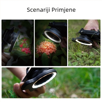 APEXEL svjetlo za makro punjenje mobitela, uljepšavanje noktiju, fotografija, nakit, identifikacija, svjetlo za punjenje, navojni priključak 37-52 mm