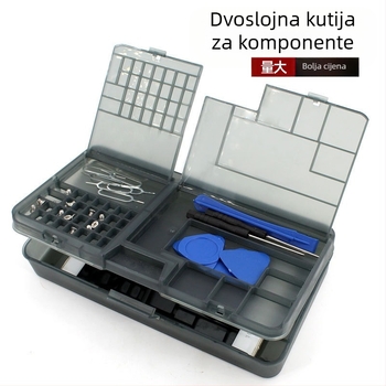 Popravak mobilnih telefona, stolna kutija za pohranu dvostrukih komponenti, digitalne komponente, pribor za vijke, organizacija alata, DIY pohrana