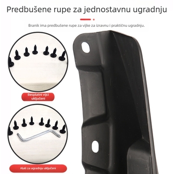 Pogodno za Tesla Model Y 2021-2024 blatobran od mekane gume, otporan na prskanje i vodu