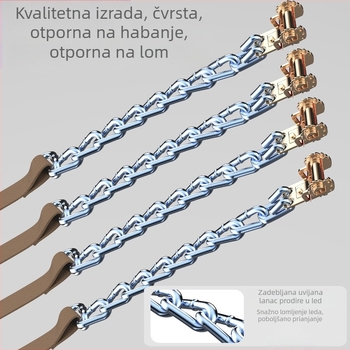 Tvornička izravna prodaja Novi automobilski protuklizni lanac za automobile, terenska vozila, SUV, zimske gume, univerzalni lanac za hitne slučajeve