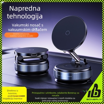 Boneruy auto punjač za bežično punjenje, nosač za vakuumsku adsorpciju, stolni nosač, uredski navigacijski nosač za automobil