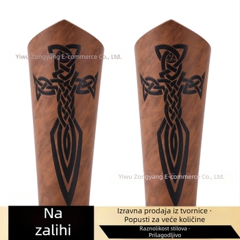 Prekogranični srednjovjekovni muški kožni narukvica za ruke, retro punk, karnevalski kostim, dodaci za cosplay kostime, štitnik za ruku