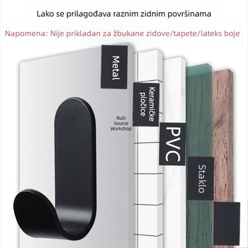 Kuka za vješalicu za odjeću, Kuka za odjeću bez bušenja iza vrata, Kuka za vješalicu za kupaonicu s ljepilom, Držač za slušalice