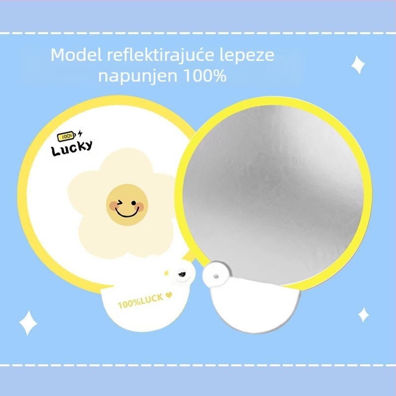 Ljetni reflektor u kineskom stilu, sklopivi okrugli ventilator, prijenosni putni fotografski ventilator koji ispunjava svjetlom, artefakt za studente, mini okrugli ventilator