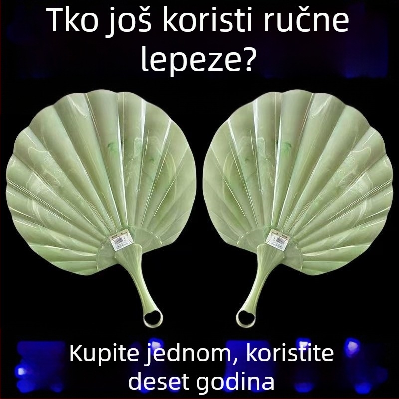 Ventilator od imitacije žada, uvećani, zadebljani, izdržljiv, super cool, drevni ventilator, ventilator od rogoza, prijenosni ručni ventilator, novi stil 2025.