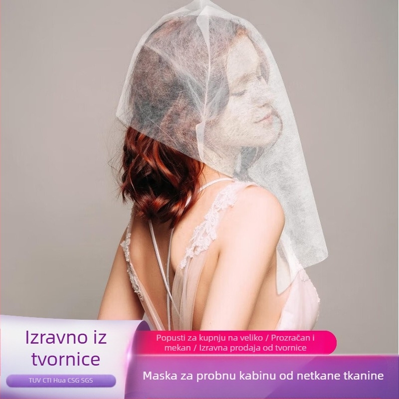 [100 listova] Maska za garderobu za jednokratnu upotrebu od netkanog materijala za trgovinu odjećom, prozračna maska, navlaka za ručnik