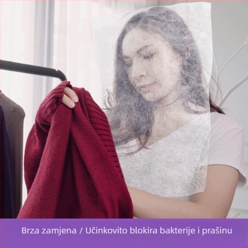 [100 listova] Maska za garderobu za jednokratnu upotrebu od netkanog materijala za trgovinu odjećom, prozračna maska, navlaka za ručnik