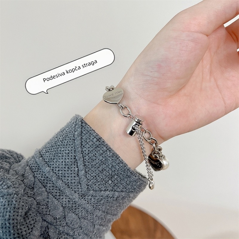 Prekogranično primjenjiv Apple Apple Watch narukvica s bisernim srcem Jednostavni vrhunski remen za iWatch sat