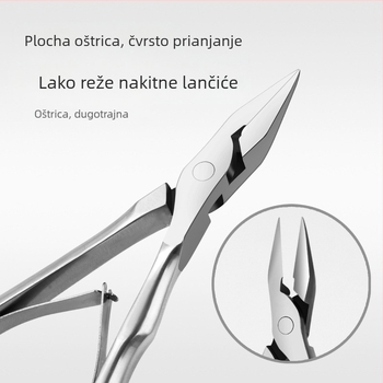 Kliješta Cross-Border Eagle-Beak s valovitom drškom, kliješta od nehrđajućeg čelika s ravnim utorima za nokte, kliješta Eagle-Beak, kliješta za zanoktice, kliješta za uklanjanje svrdla, set za manikuru