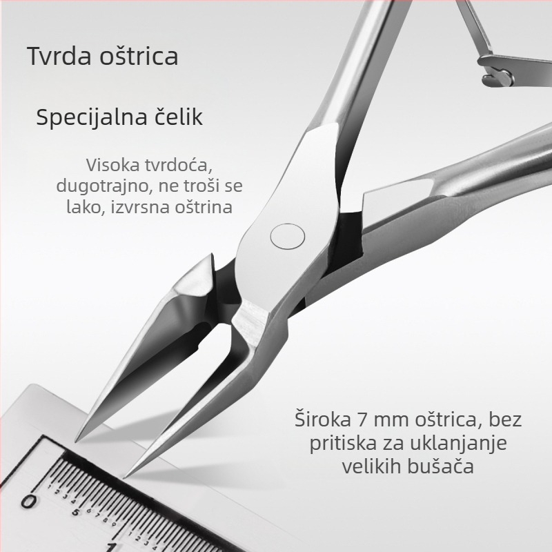 Kliješta Cross-Border Eagle-Beak s valovitom drškom, kliješta od nehrđajućeg čelika s ravnim utorima za nokte, kliješta Eagle-Beak, kliješta za zanoktice, kliješta za uklanjanje svrdla, set za manikuru