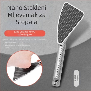 Prijenosni sa staklenom pločom za stopala, kamen za trljanje pete, alat za njegu stopala, alat za njegu stopala