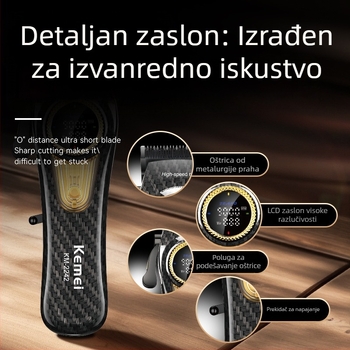 KEMEI KM-2242 električni šišač za kosu frizerski salon šišač za kosu brijanje šišač za kosu