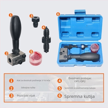 Alat za proširivanje uljne cijevi kočnica, cijevi klima uređaja, gljivasta glava, alat za popravak automobila, gljivasta glava kočnica 4,75 mm