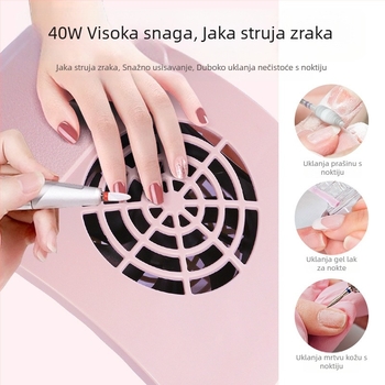 Novi proizvod 858-m5 Usisavač za nokte, veleprodaja, mali veliki usisavač za prašinu od noktiju, stolni sakupljač prašine za nokte