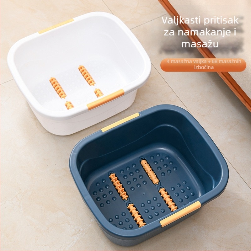 Kanta za kupku za stopala, posebna kanta za kupku za stopala preko teleće kupke za stopala, kućna izolacija, masažna kanta za kupku za stopala s poklopcem, plastično zadebljanje