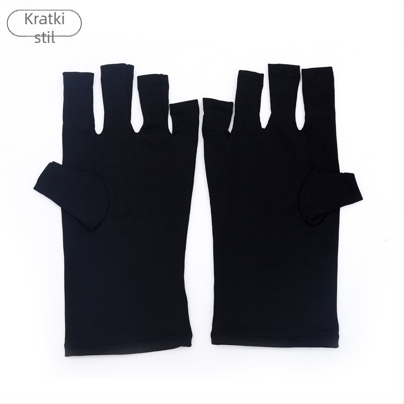 Crne rukavice za nail art, anti-ultraljubičaste, anti-iluminacijske, aparat za tamnjenje, fototerapija, pečenje, crna lampa za pečenje, blokiranje, Dew fingers Special