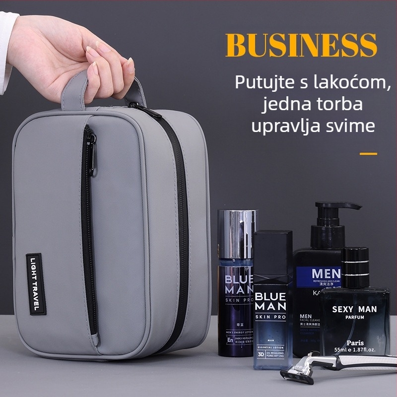 Prekogranična vruća putna muška torba za toaletni pribor, prijenosna višenamjenska prijenosna vodootporna torba za pohranu kozmetike velikog kapaciteta