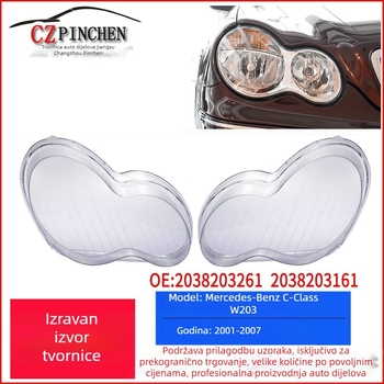 Pogodno za Mercedes-Benz C-klasu W203 W209, poklopac prednjih svjetala, masku prednjih svjetala, pribor za poklopce prednjih svjetala.