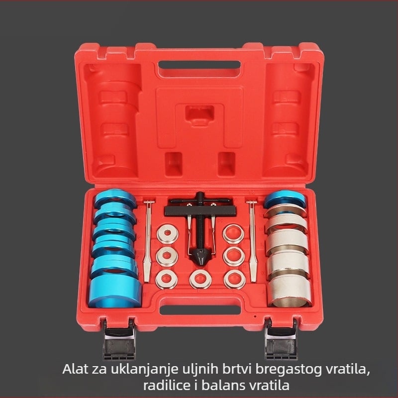 Alat za demontažu semeringa ulja radilice, alat za semering ulja bregaste osovine, alat za balansiranje, ugraditelj semeringa ulja osovine, vađač semeringa ulja