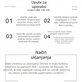 Naljepnice za tetovaže biljaka, jednostavno i slatko nasmijano lice, biljne naljepnice s uzorkom soka od prsta, polutrajne dugotrajne vodootporne za žene