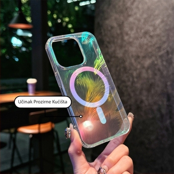 Obojena pređa od perja prikladna za maskicu za mobitel Apple 17, gradijentna boja, magnetska maskica za iPhone 16, zaštitna navlaka za iPhone 16E, preko granice