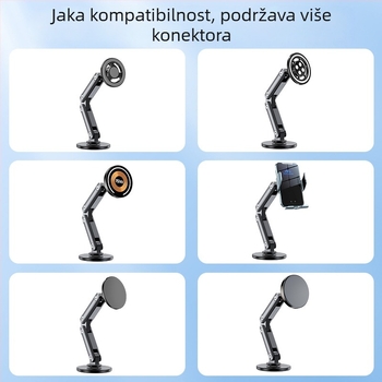 17 mm univerzalni nosač za automobil s kuglastom glavom, baza, ljepljivi sklopivi nastavak, metalni, aluminijski, pribor, podesivi