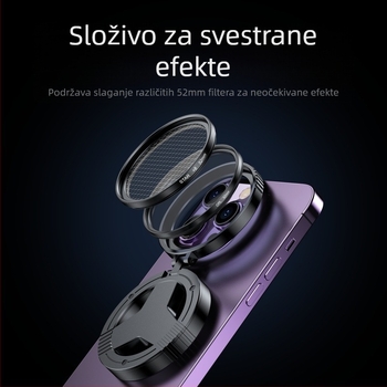 [Tik Tok Hot Style] Magnetski polarizacijski filter za mobitele, specijalni 52 mm, za fotografiranje visoke rezolucije, profesionalni CPL Bias