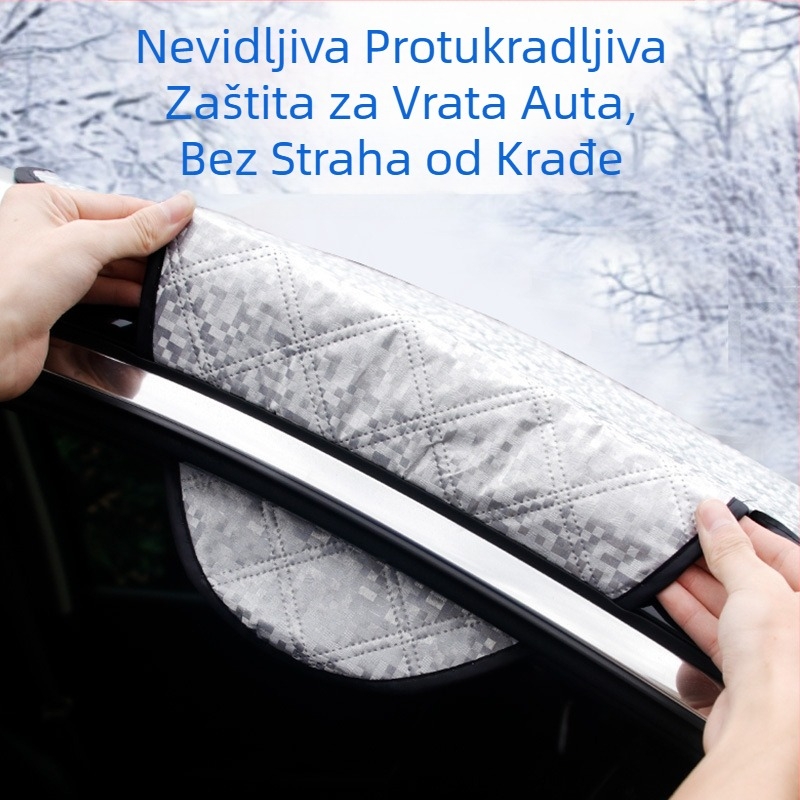 Prekogranični automobilski štitnik za sunce, polunavlaka, jakna za automobil, prednje staklo, zaštita od sunca i toplinska izolacija, debeli štitnik od snijega, navlaka za snijeg