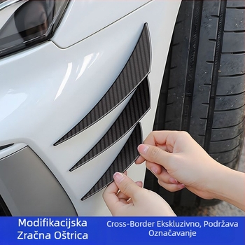 Automobilski pribor modificirani branik od karbonskih vlakana, nož za vjetar, prošireni univerzalni spojler, traka protiv sudara, veliki okolni nož za vjetar