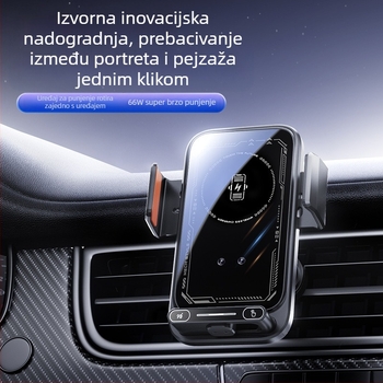 Držač za mobitel u automobilu, izlaz za zrak u navigaciji, električni rotirajući magnetski punjač za automobil, bežični punjač za automobil