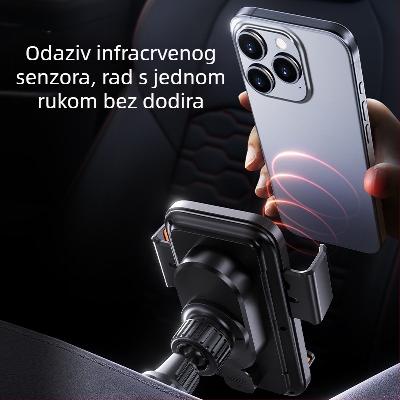 Držač za mobitel u automobilu, izlaz za zrak u navigaciji, električni rotirajući magnetski punjač za automobil, bežični punjač za automobil