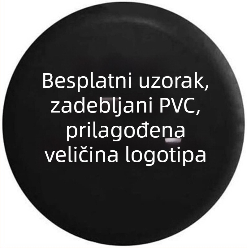 Tvornički poklopac za rezervnu gumu automobila, PVC koža, SUV, kamion, terensko vozilo, kamper, vanjska navlaka za gume, čisto crni poklopac za kotače