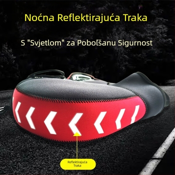 Navlaka za ručku motocikla, zimski zadebljani materijal za ronjenje, vjetrootporna navlaka za ručku motocikla, tople rukavice za vožnju