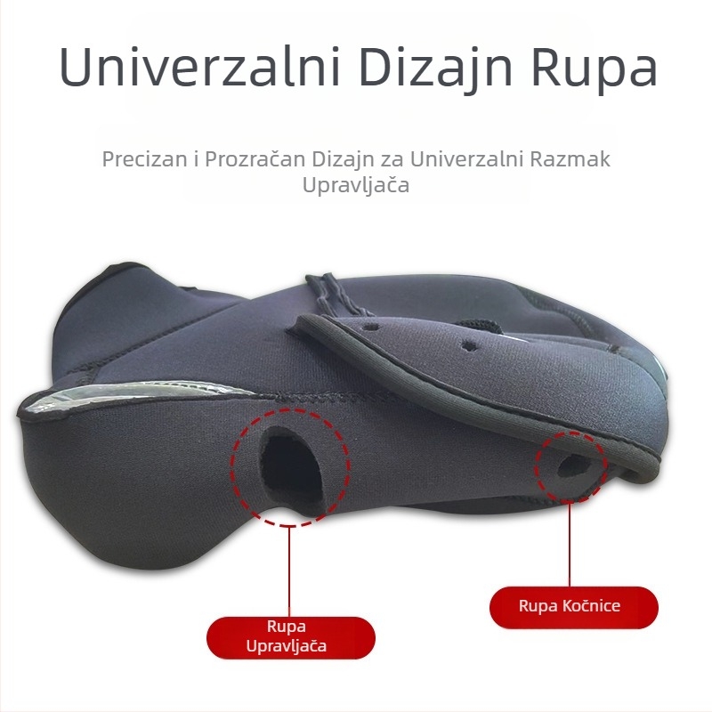 Navlaka za ručku motocikla, zimski zadebljani materijal za ronjenje, vjetrootporna navlaka za ručku motocikla, tople rukavice za vožnju