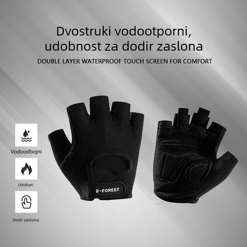 Sportske rukavice s pola prsta za muškarce i žene za ljeto, prozračne, neklizajuće, protiv žuljeva, za biciklizam i trčanje, otporne na habanje, fitness rukavice koje apsorbiraju udarce
