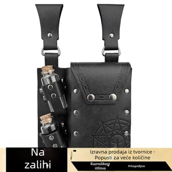 Srednjovjekovna alkemijska kosa dvostruka torba za boce Nordijski vikinški stil Vintage COSPLAY rekviziti Amazon TEMU Preko granice