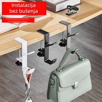 Veleprodajne kuke za ruksake za studentske stolove na zalihi, bočne viseće torbe, bez ljepila, odvojive, jedna kuka za mobilni stol