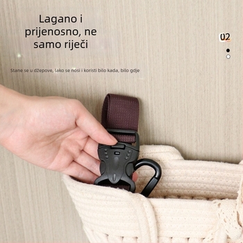 Ruksak za pojas, kopča za brzo vješanje, kopča za vanjsku bocu s vodom, putna planinarska vješalica, kuka za vješanje posude za mineralnu vodu, vrpca za bocu s mineralnom vodom, kopča za vodu