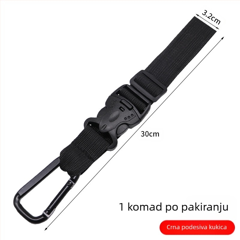 Ruksak za pojas, kopča za brzo vješanje, kopča za vanjsku bocu s vodom, putna planinarska vješalica, kuka za vješanje posude za mineralnu vodu, vrpca za bocu s mineralnom vodom, kopča za vodu