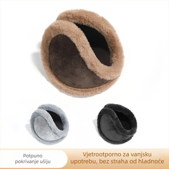 Muške zimske štitnike za uši za zaštitu od hladnoće, Biciklizam, Studenti, Veleprodaja, Navlake za uši koje se nose na leđima, Kapice za uši, Zaštita za uši, Zadebljane za toplinu