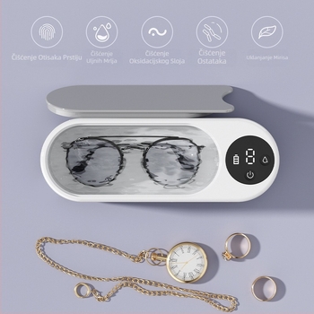 Ultrazvučni stroj za čišćenje naočala, kutija za čišćenje kućanstva, mali sat, nakit, kontaktne leće, aparatić za zube, automatsko sterilizacijsko sredstvo za čišćenje