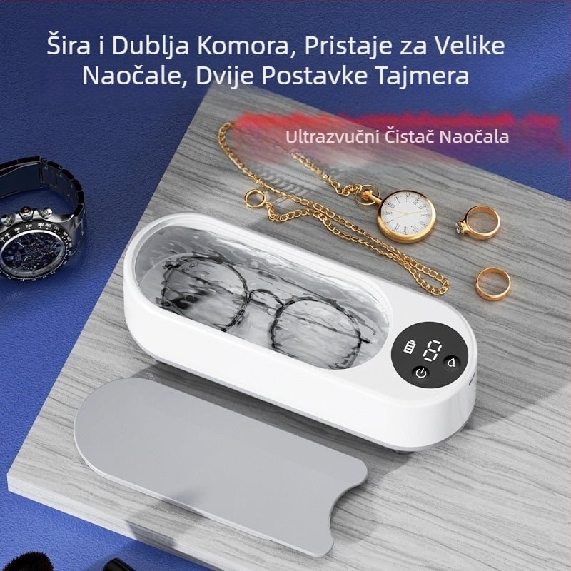 Ultrazvučni stroj za čišćenje naočala, kutija za čišćenje kućanstva, mali sat, nakit, kontaktne leće, aparatić za zube, automatsko sterilizacijsko sredstvo za čišćenje
