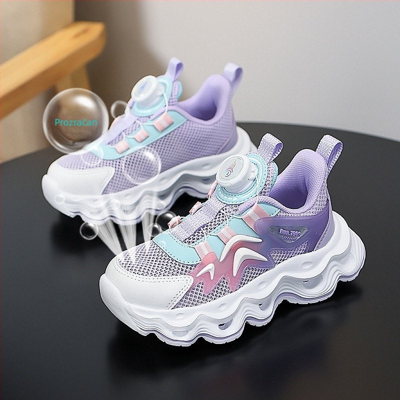 Dječje sportske cipele 2025. Nove ljetne izrezane jednostruke mrežaste prozračne lagane mekane tenisice za trčanje za djevojčice, moderne cipele