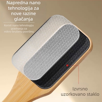 Prekogranična drvena ručka, nano staklena turpija za stopala za uklanjanje mrtve kože, žuljeva, uređaja za pedikuru, zanoktice, trljanja stopala, kamena za brušenje stopala