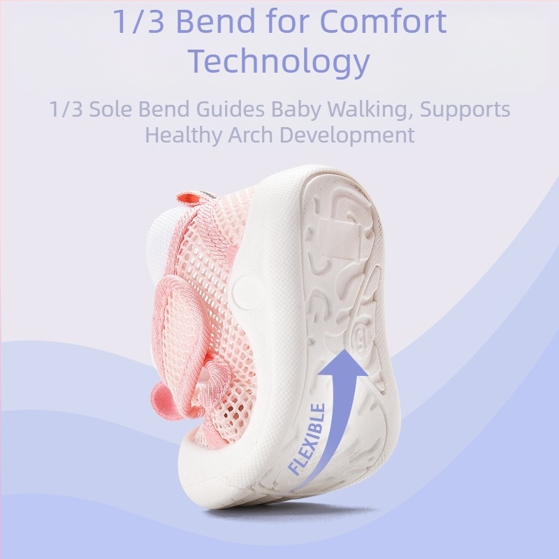 Dječje sandale za djevojčice, ljetne cipele za hodanje za djecu od 0-1-2-3 godine, dječje neklizajuće cipele s mekim potplatom od mrežaste tkanine, zaštita stopala za učenje hodanja