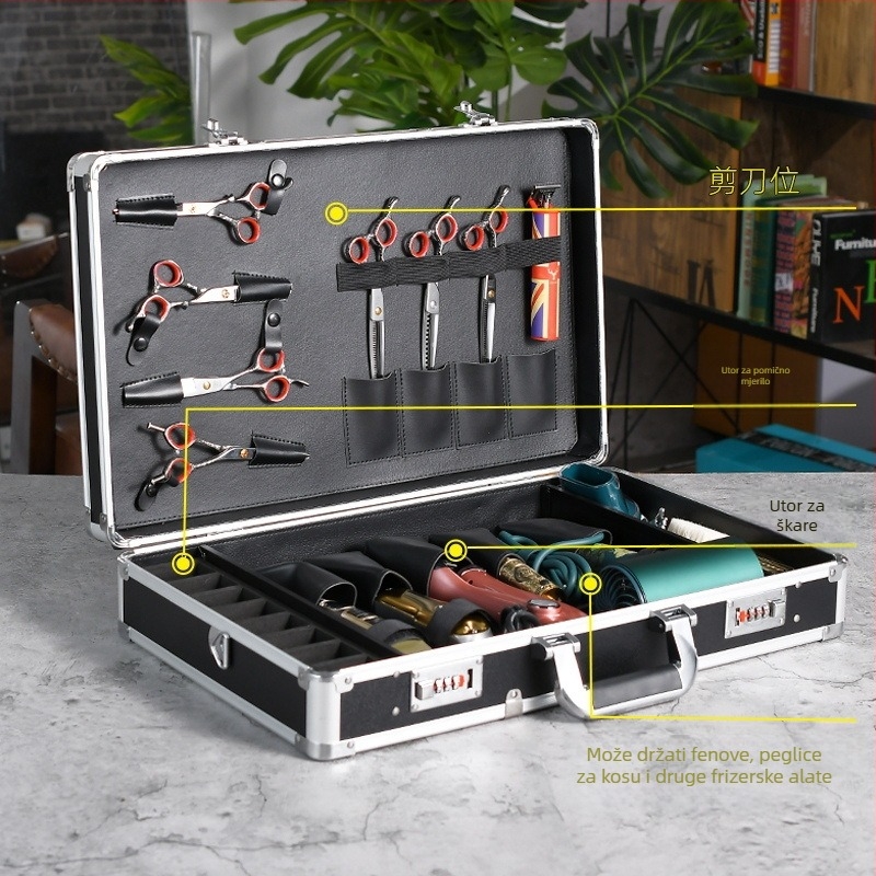 Vojna višenamjenska aluminijska kutija za brijačnicu, posebna vanjska kutija za alat, kutija za brijačnicu