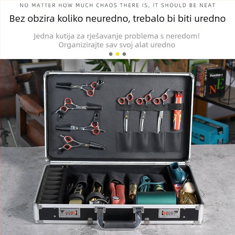 Vojna višenamjenska aluminijska kutija za brijačnicu, posebna vanjska kutija za alat, kutija za brijačnicu