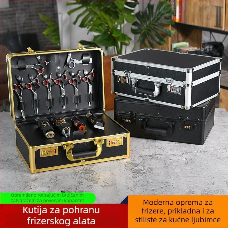 Junming višenamjenska kutija za brijačnice od aluminijske legure