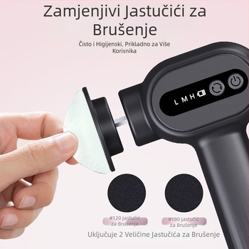 Prekogranični novi proizvodni artefakt za uklanjanje mrtve kože, vodootporni aparat za pedikuru, žuljevi, pedikura sa 6 brzina s bazom, proizvođač električnih brusilica za stopala